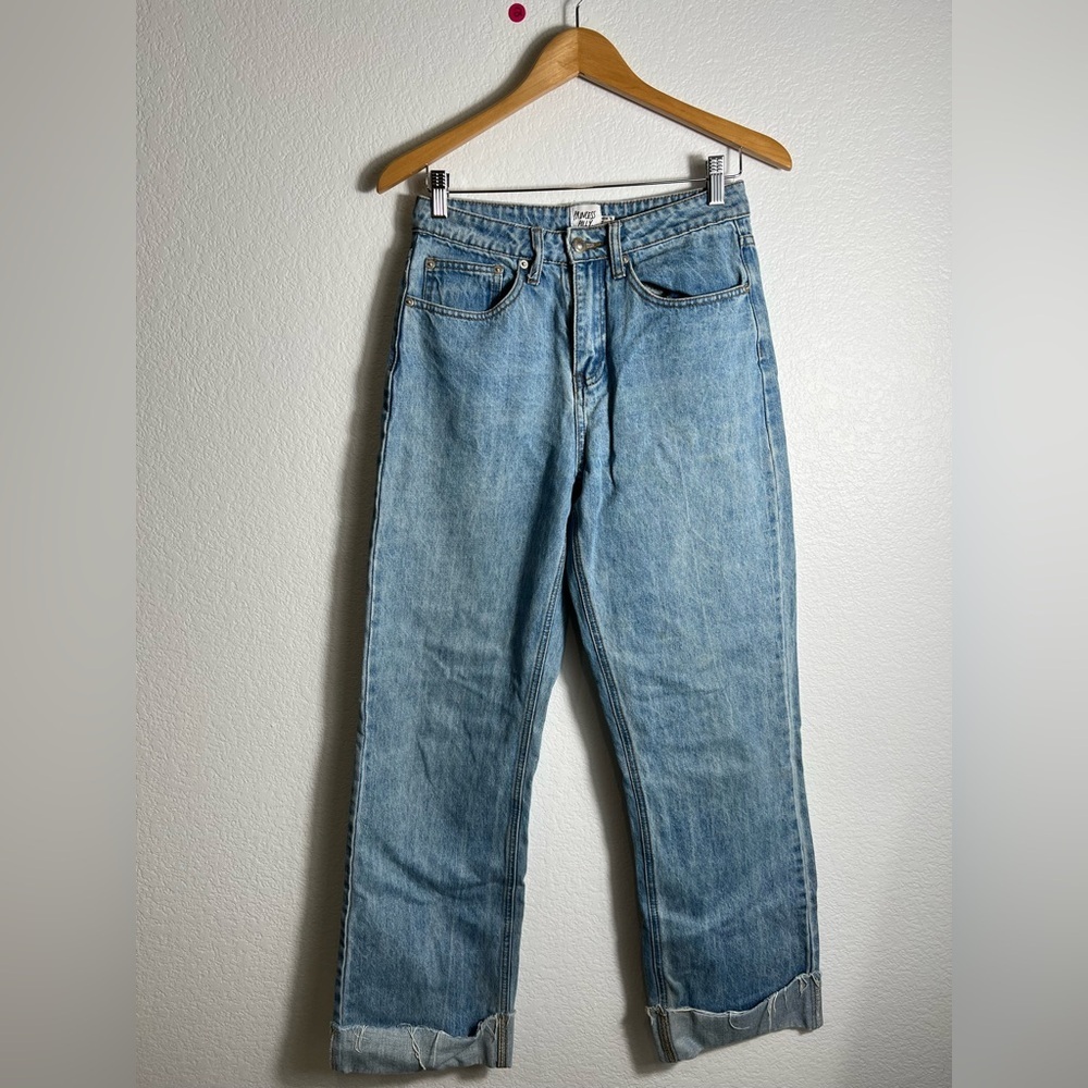 Princess Polly blue‎ jeans with cuffed hem 2 27